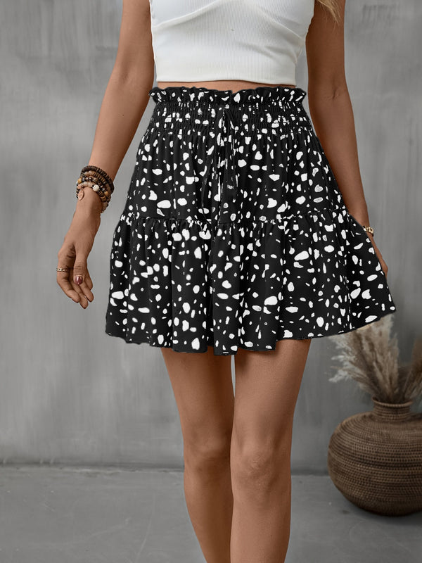 Starla Frill Tied Printed Mini Skirt- Deal of the Day!