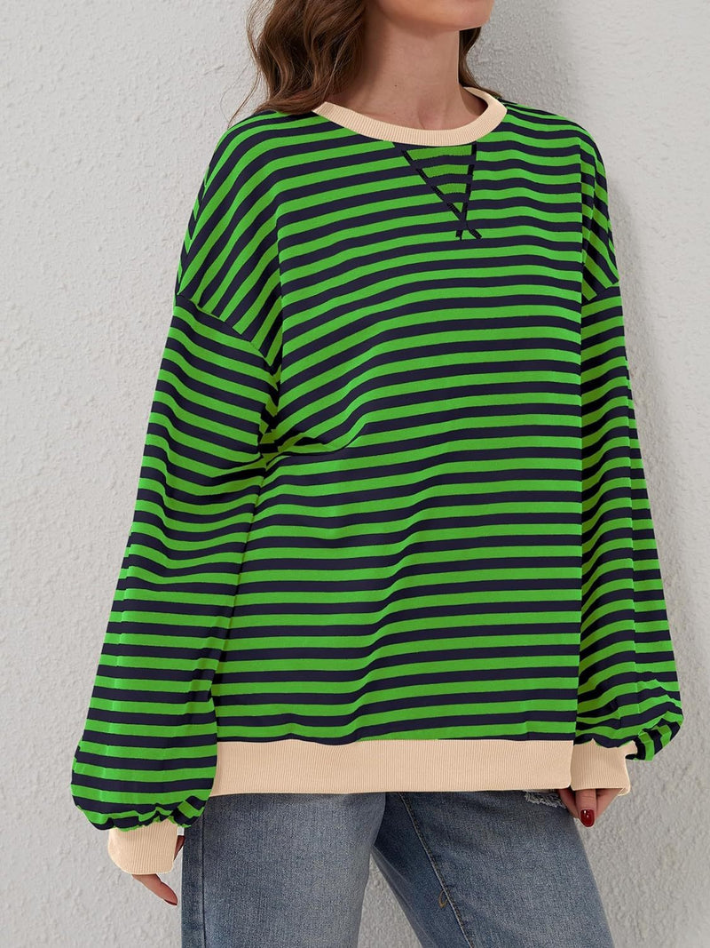 Finn Contrast Striped Long Sleeve Sweatshirt