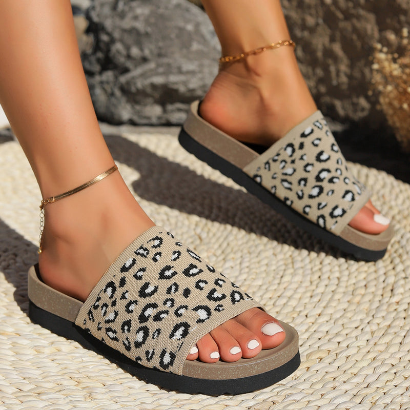 Nova Leopard Open Toe Sandals