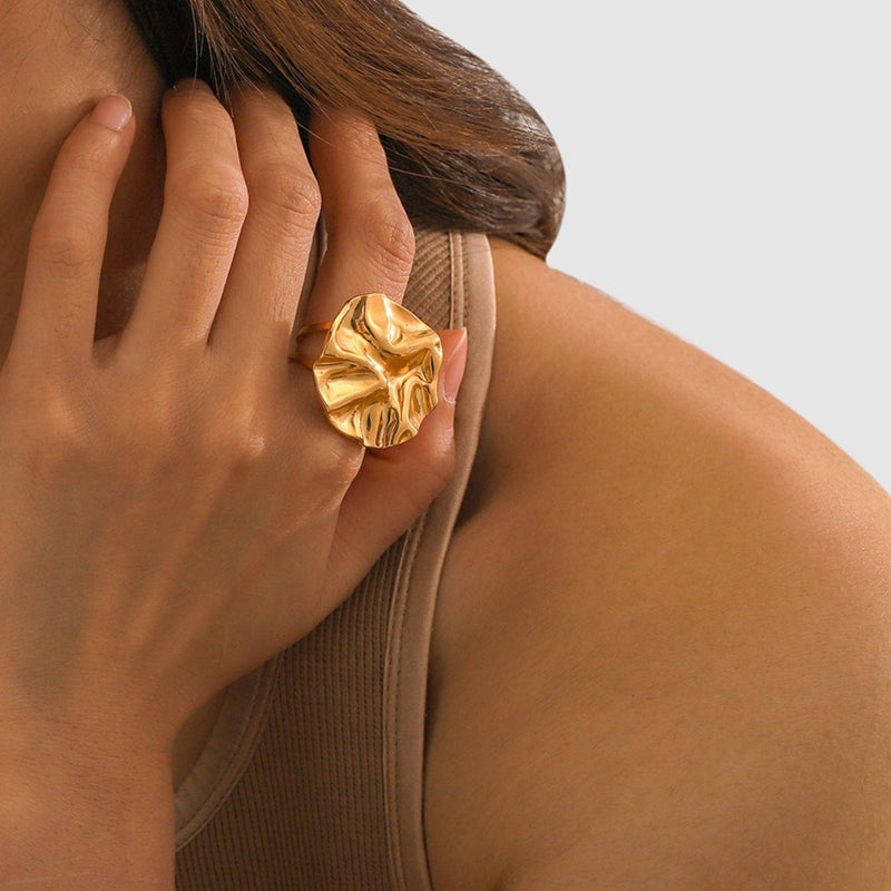 Karter 18K Gold-Plated Irregular Open Ring
