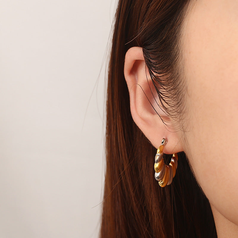 Stainless Steel Geometric Shape Earrings
