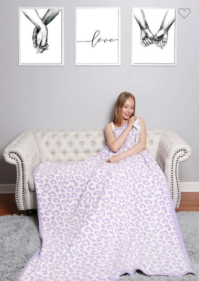 Lilly Leopard Print Luxury Soft Throw Blanket *Preorder