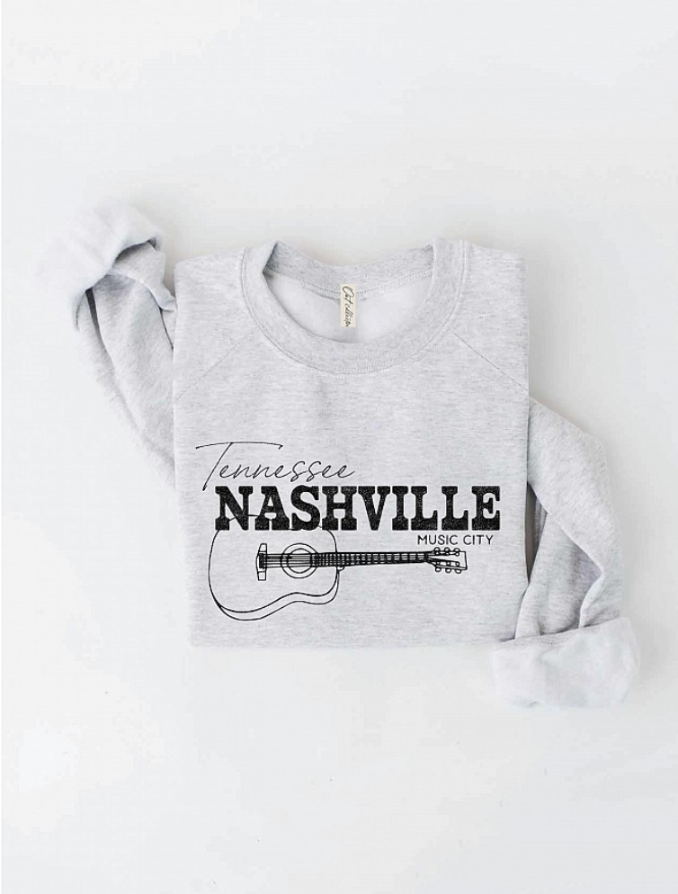 Nashville Tennessee Mid Length Graphic Sweatshirt(Preorder)