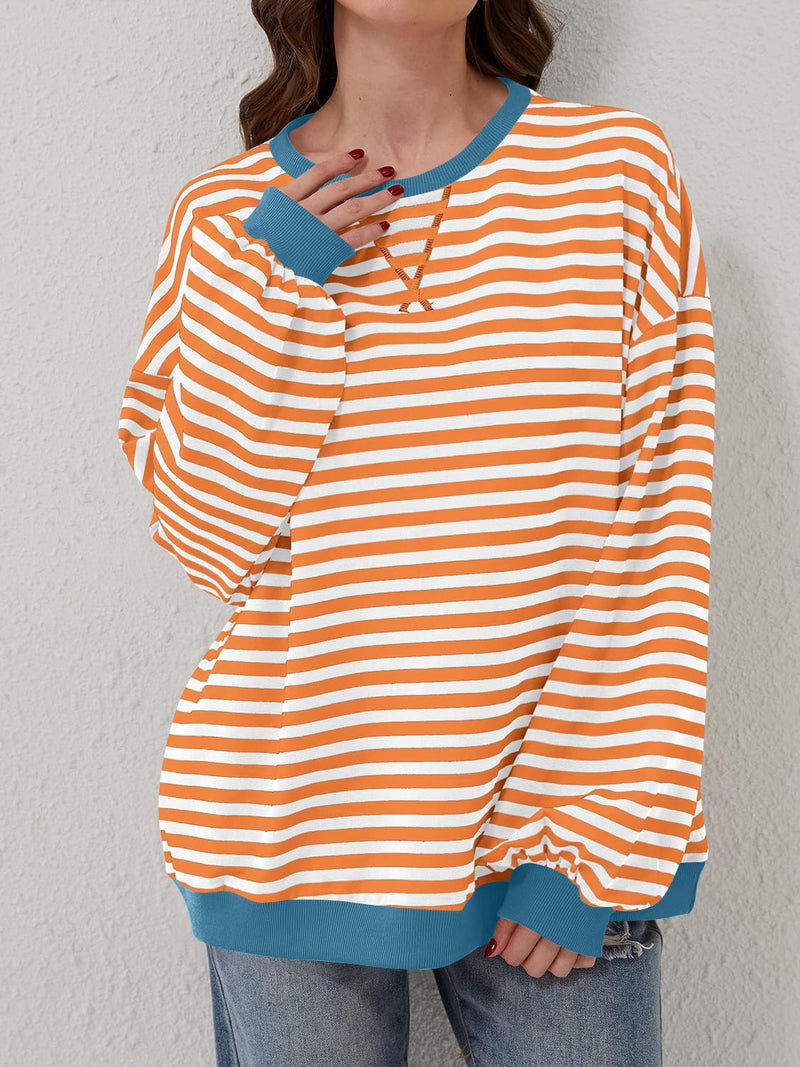 Finn Contrast Striped Long Sleeve Sweatshirt