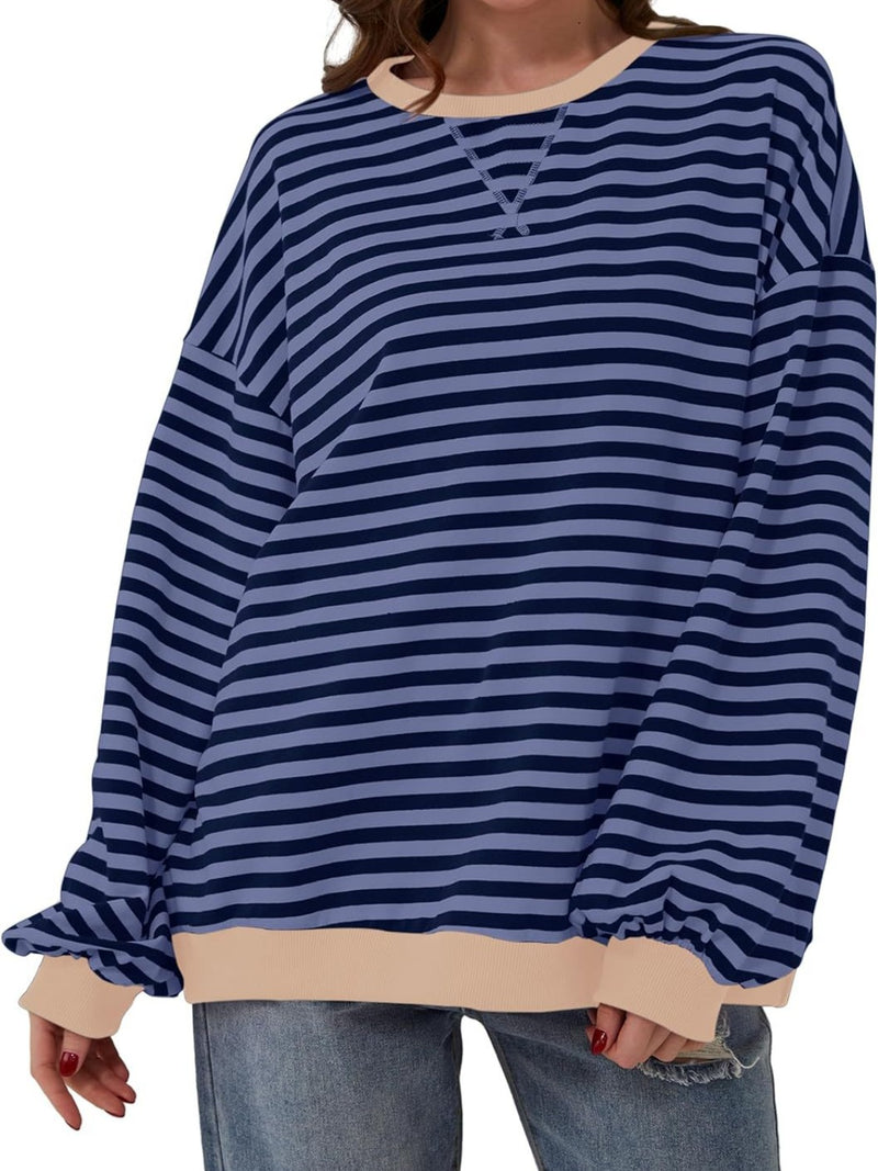 Finn Contrast Striped Long Sleeve Sweatshirt