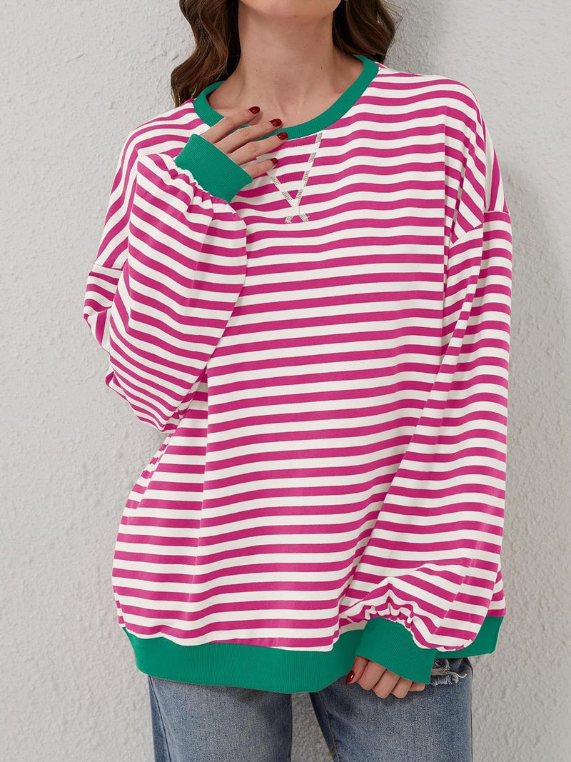 Finn Contrast Striped Long Sleeve Sweatshirt