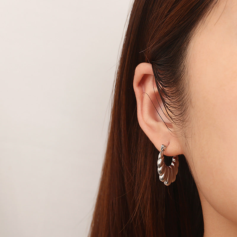 Stainless Steel Geometric Shape Earrings