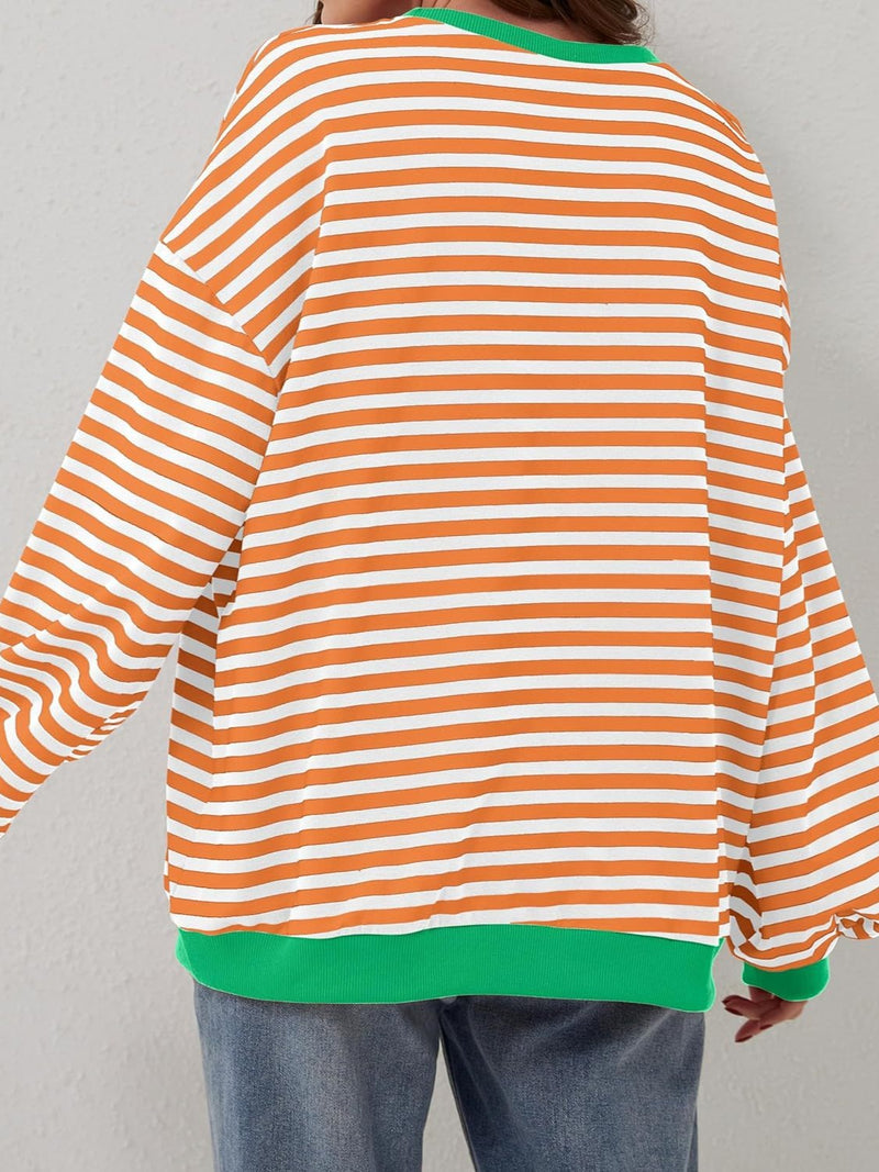 Finn Contrast Striped Long Sleeve Sweatshirt