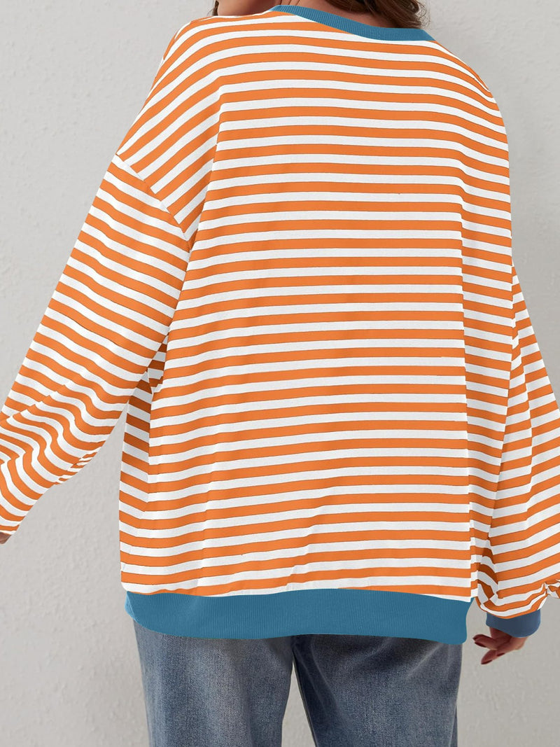 Finn Contrast Striped Long Sleeve Sweatshirt