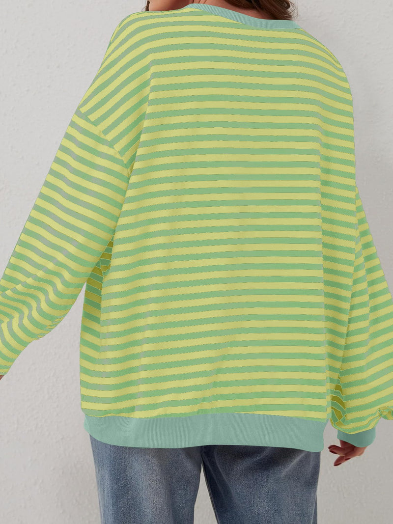 Finn Contrast Striped Long Sleeve Sweatshirt