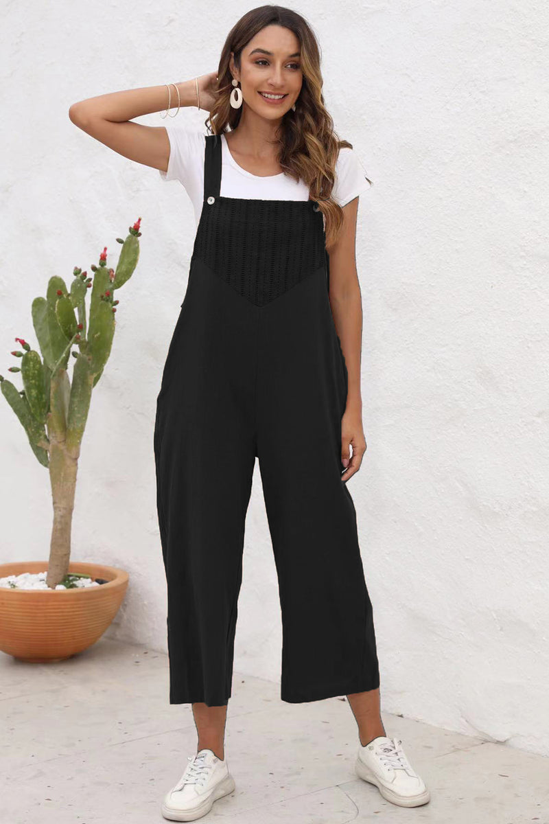 Ford Full Size Square Neck Wide Strap Jumpsuit