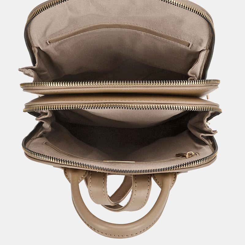 Faux Leather Adjustable Straps Backpack Bag