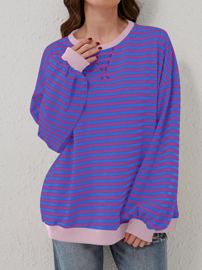Finn Contrast Striped Long Sleeve Sweatshirt