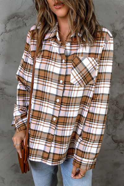 Clinton Plaid Button Up Long Sleeve Shirt - - Deal of the day!