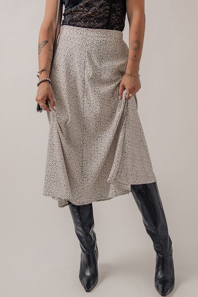 Makiah Speckle High Waist Midi Skirt