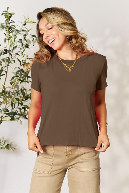 Tori Basic Bae Full Size Round Neck Short Sleeve T-Shirt