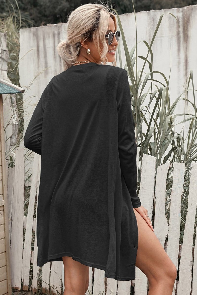 Caroline Button Down Long Sleeve Longline Cardigan - Deal of the day!