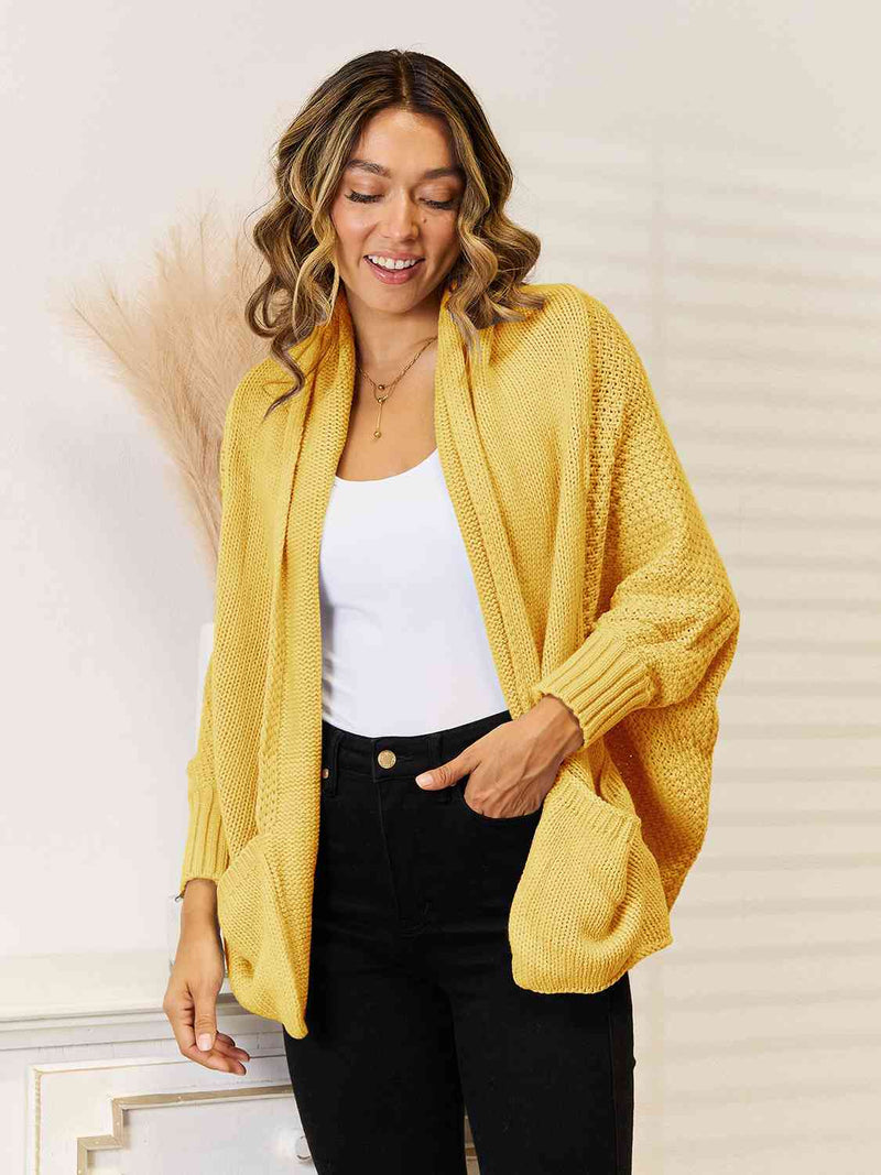 Pearl Open Front Cardigan with Pockets