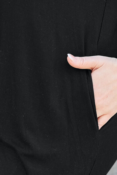 Bonnie Basic Bae Full Size Round Neck Short Sleeve Dress with Pockets