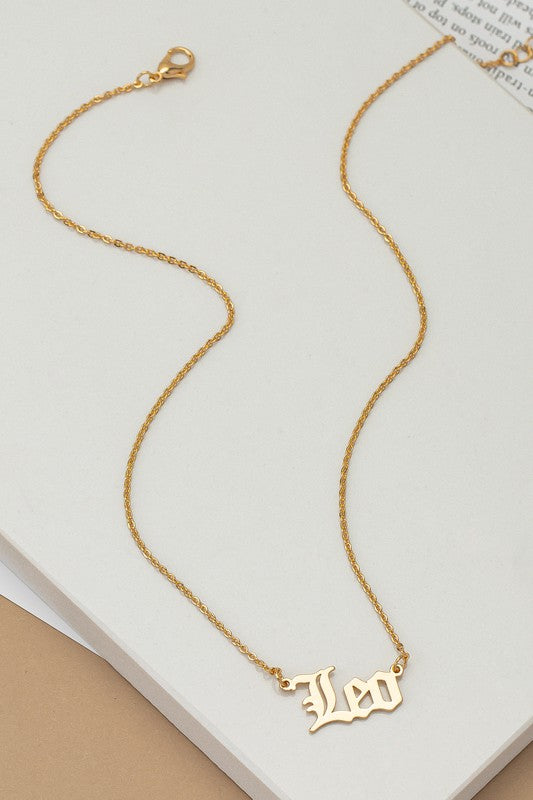Jasey Laser cut zodiac sign pendant necklace