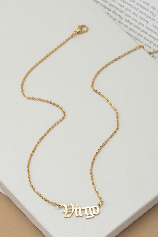 Jasey Laser cut zodiac sign pendant necklace