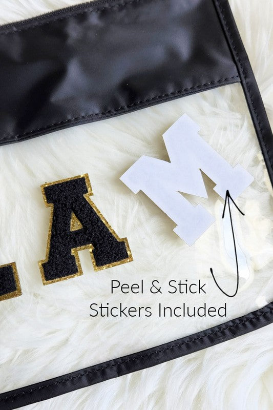 Hadlee Varsity Letter Stickers with Clear Pouch