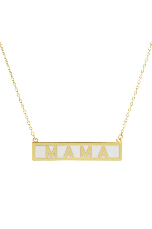 Adrian Gold-Dipped MAMA Pendant Necklace