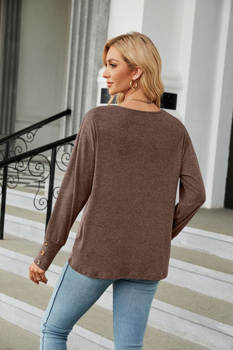 Jessica V-Neck Long Sleeve T-Shirt -- Deal of the day!