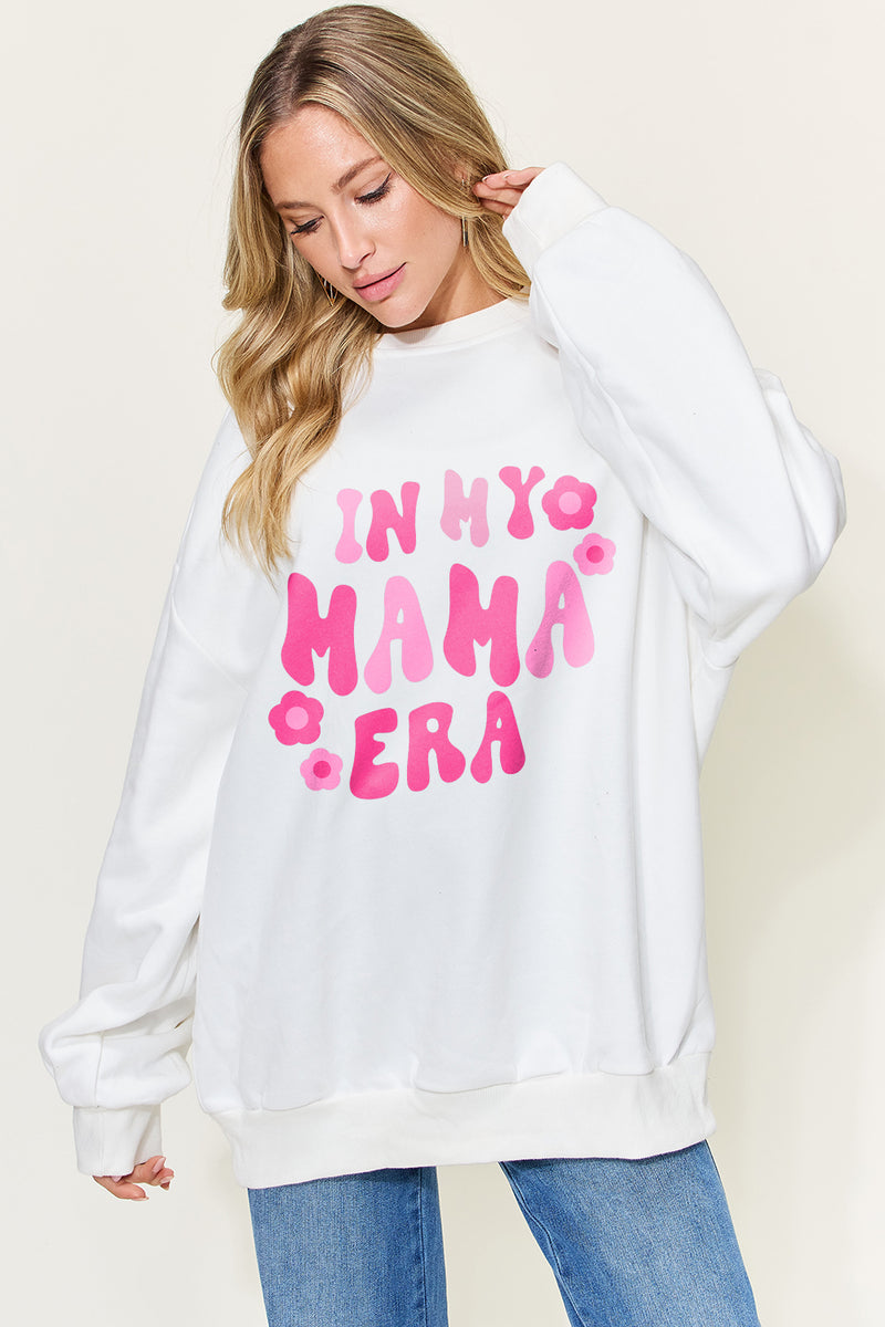 In my mama Era Simply Love Full Size Letter Graphic Long Sleeve Sweatshirt