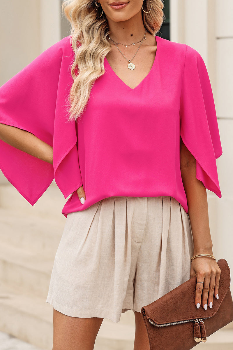 Ezra V-Neck Cloak Sleeve Blouse - Deal of the Day!