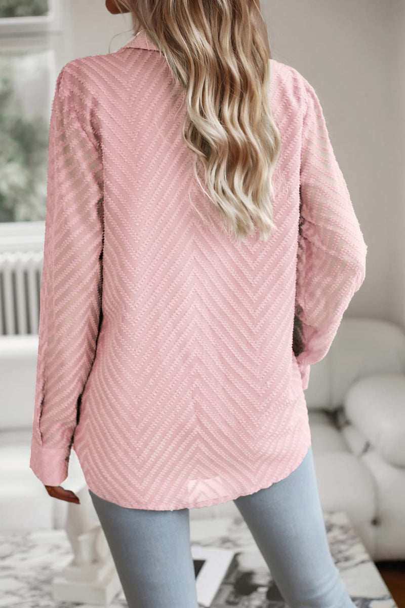 Blakely Collared Neck Long Sleeve Pocketed Shirt