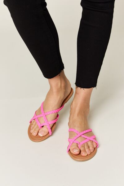 Opah Crisscross PU Leather Open Toe Sandals