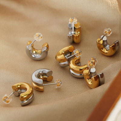 18K Gold-Plated C-Hoop Earrings