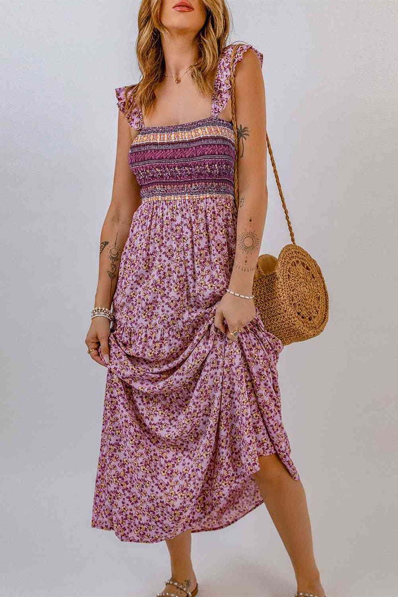 Riley Floral Square Neck Maxi Dress