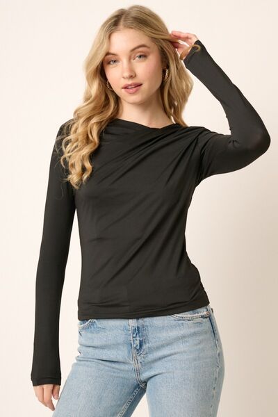Viv Ruched Long Sleeve Slim Top -- Deal of the day!