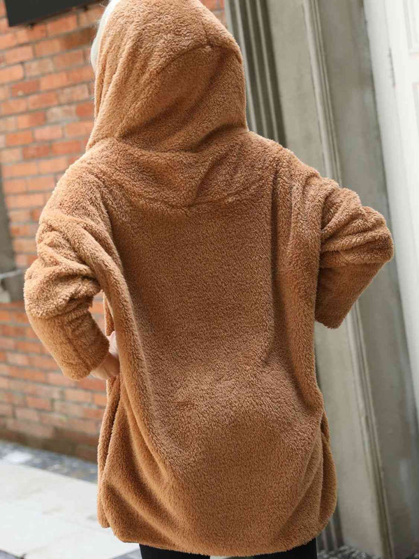 Victoria Open Front Hooded Teddy Coat -- Deal of the day!