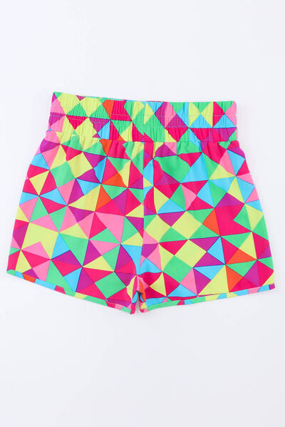 Kenna Color Block Elastic Waist Shorts
