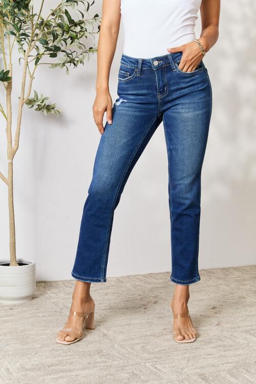 Betty BAYEAS Distressed Cropped Jeans