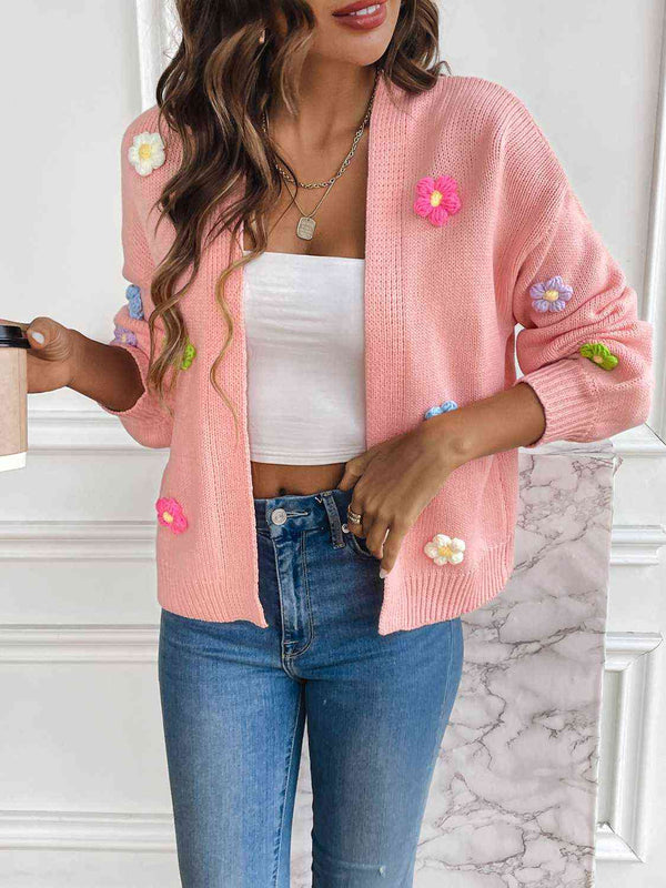 Cherith Floral Long Sleeve Open Front Cardigan