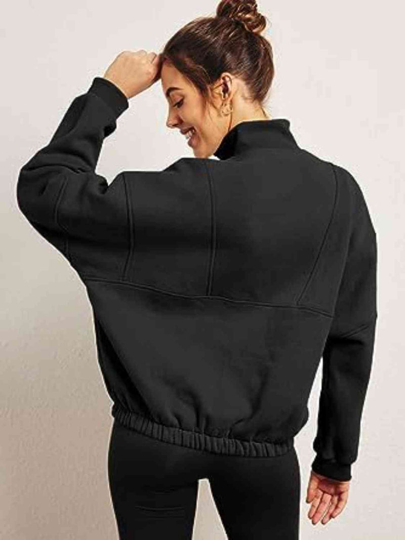 Novie Half-Zip Long Sleeve Sweatshirt