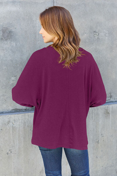 Delia Double Take Full Size Round Neck Long Sleeve T-Shirt