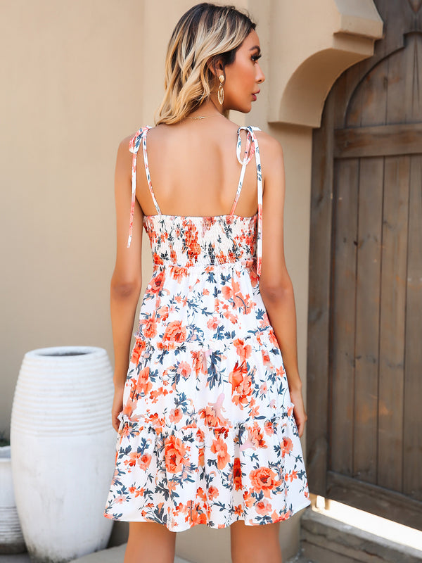 Adeline Floral Tiered Spaghetti Strap Dress