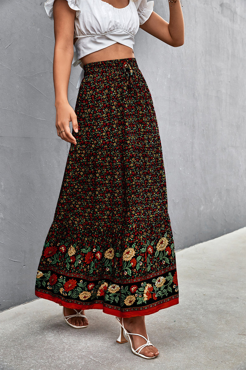 Kelsey Floral Tied Maxi Skirt