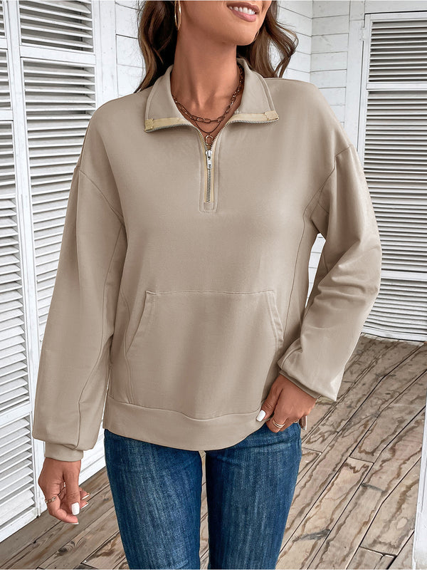 Payton Half Zip Sweatshirt with Pocket