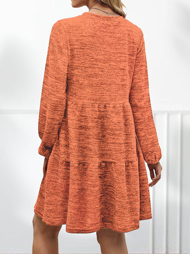 Lilly Square Neck Long Sleeve Dress - Deal of the day!