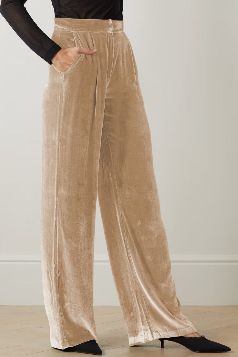 Kyrie Loose Fit High Waist Long Pants with Pockets