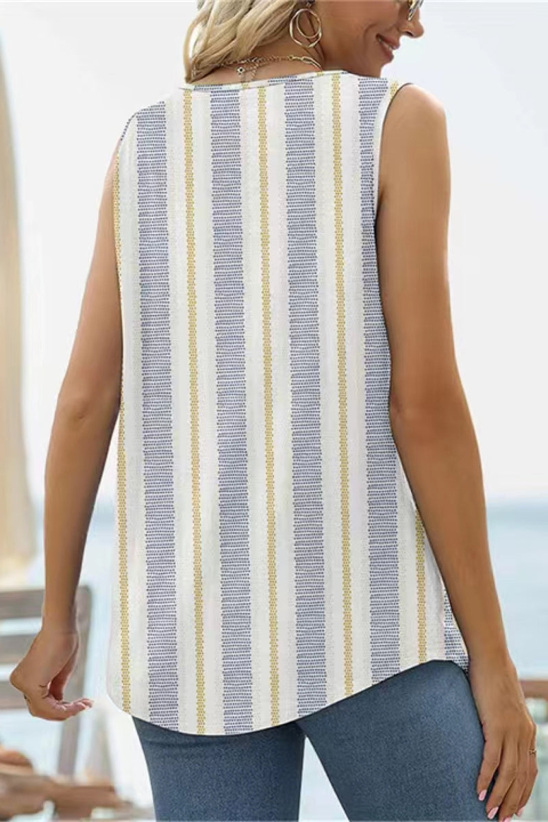 Journey Printed Square Neck Curved Hem Tank -- Deal of the day!