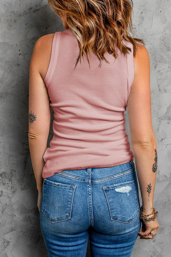 Cary Solid Round Neck Tank