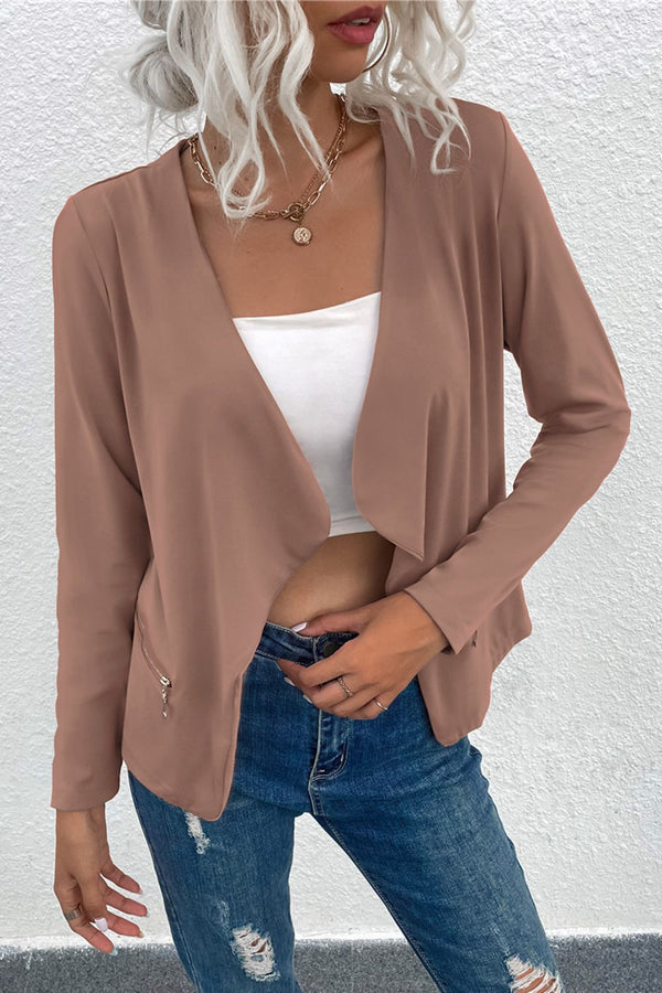Ophelia Open Front Zipper Pocket Cardigan -- Deal of the day!