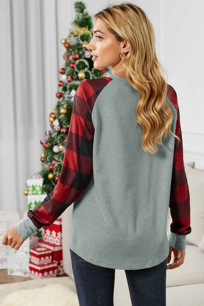 Jennie Buffalo Plaid Long Sleeve Sweatshirt